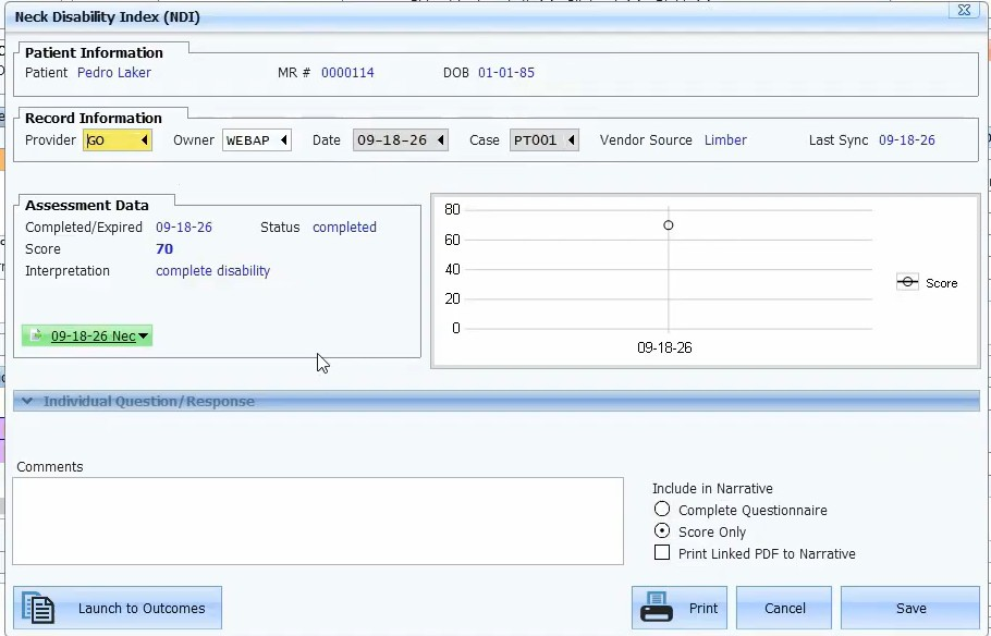 Supporting screenshot 2 for CL-011 — PROMIS Integration