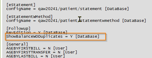 Supporting screenshot 4 for RCM-012 — Follow Up Cues to Include Balance without Duplicates