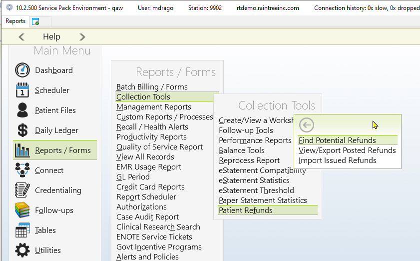 Supporting screenshot 1 for RCM-006 — Refunds