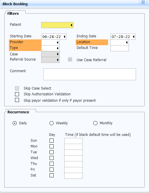 Supporting screenshot 1 for CL-035 — Provider Scheduling of POC