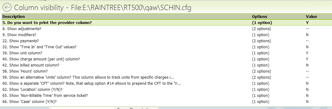 Supporting screenshot 1 for RCM-003 — Payor - Restriction on the BC selection option based on the comments section within that payor