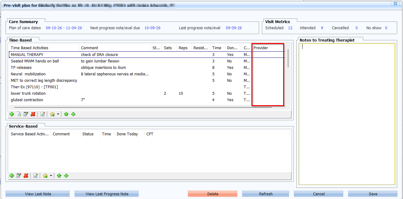Supporting screenshot 2 for CL-028 — PT / PTA Handoff