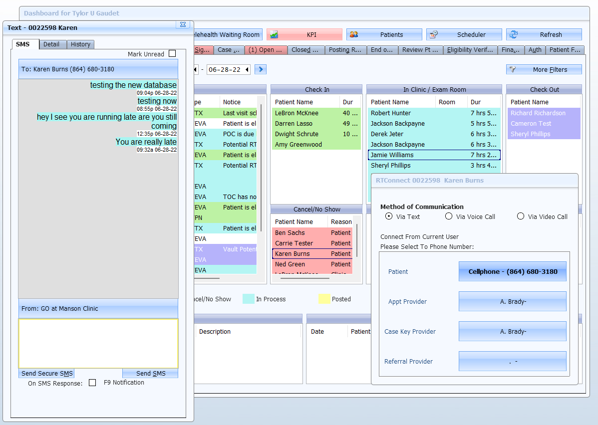 Supporting screenshot 1 for CL-038 — RTConnect Messaging Access